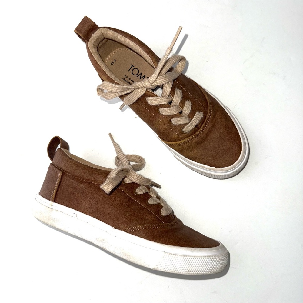 TOMS $48 Youth Boys 13 Fenix Mid Toffee Brown Mid-Height Sneaker T13
